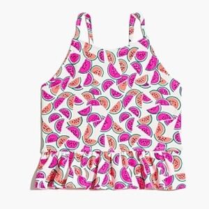 JCrew girls’ watermelon ruffle tankini top AU649